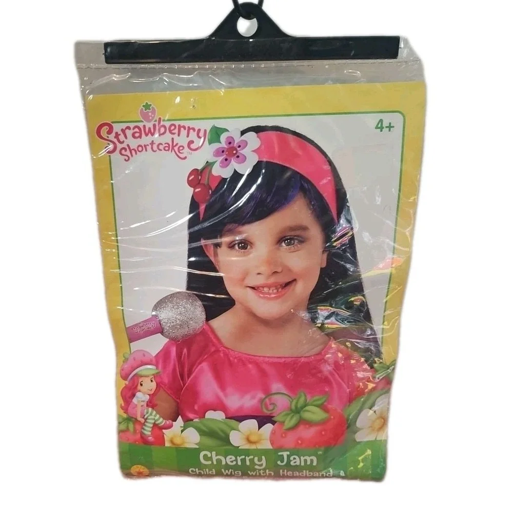 Strawberry Shortcake Cherry Jam Wig & Headband Costume Accessories Halloween 4+‎